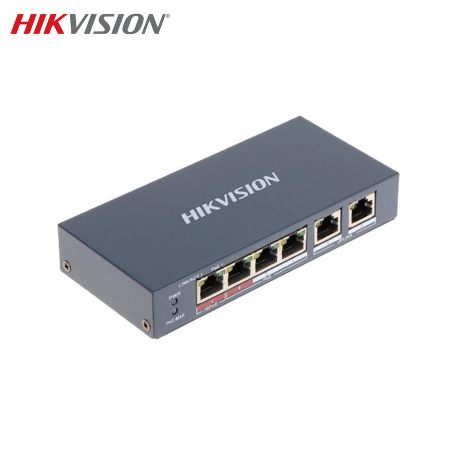 Fast Ethernet Unmanaged HIKVISION POE Switch 4 Port - depan